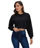 Women Pullover Cropped Hoodies Long Sleeves Sweatshirts Casual Crop Tops for Fall Winter ( Apricot)