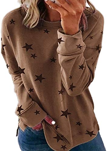BTFBM Women Sweatshirts Tie Dye Print Striped Color Block Long Sleeve Comfy Loose Soft Casual T Shirts Pullover (S-2XL) (Aztec Print Grey, Small)