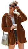 Women's Fauxs Fur Hooded Teddy Coat Long Sleeve Jacket Outwear