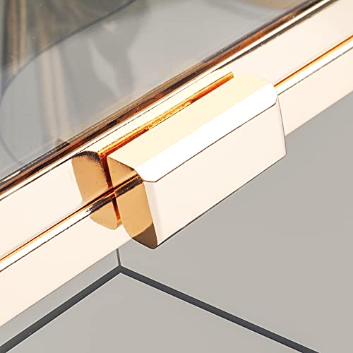 Women Acrylic Transparent Gold star Evening Bags Purses Clutch Vintage Banquet Handbag (Pink) Medium