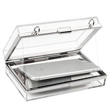 Women Acrylic Transparent Gold star Evening Bags Purses Clutch Vintage Banquet Handbag (Pink) Medium