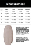 Bellivera Women Faux Suede Leather Pencil Skirt, Spring Fall Casual Midi Skirts Spring and Summer Hip Wrapped Back Split FF21 Camel L