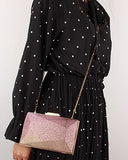 Women Lattice Pattern Metal Handbag Chain Geometric Evening Clutch Purse, Gold