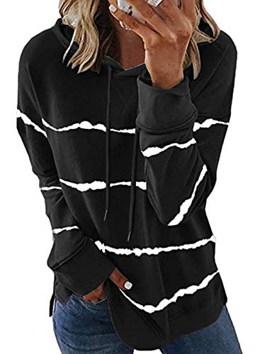 BTFBM Women Sweatshirts Tie Dye Print Striped Color Block Long Sleeve Comfy Loose Soft Casual T Shirts Pullover (S-2XL) (Aztec Print Grey, Small)