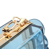 Women Acrylic Transparent Gold star Evening Bags Purses Clutch Vintage Banquet Handbag (Pink) Medium