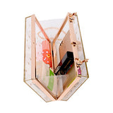 Women Acrylic Transparent Gold star Evening Bags Purses Clutch Vintage Banquet Handbag (Pink) Medium