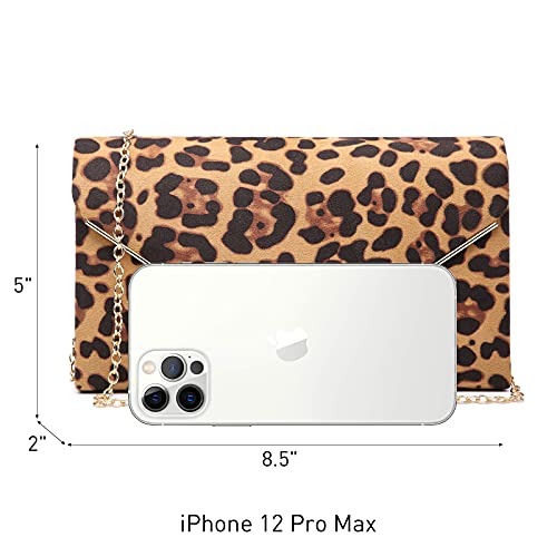 Ladies' Velvet Evening Clutch Handbag Formal Party Clutch For Women With Chain Strap (Rose)