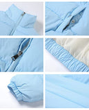 Women Cropped Puffer Jacket Winter Zip Up Short Padded Down Coat(Green-M)