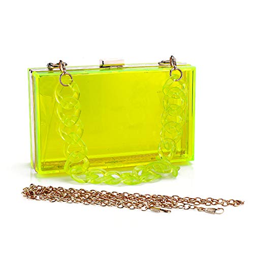 Women Acrylic Transparent Gold star Evening Bags Purses Clutch Vintage Banquet Handbag (Pink) Medium