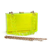 Women Acrylic Transparent Gold star Evening Bags Purses Clutch Vintage Banquet Handbag (Pink) Medium