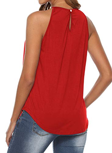 Summer Tops for Women Halter Strappy Tank Tops Casual Sleeveless Workout Shirts Blouses Grey