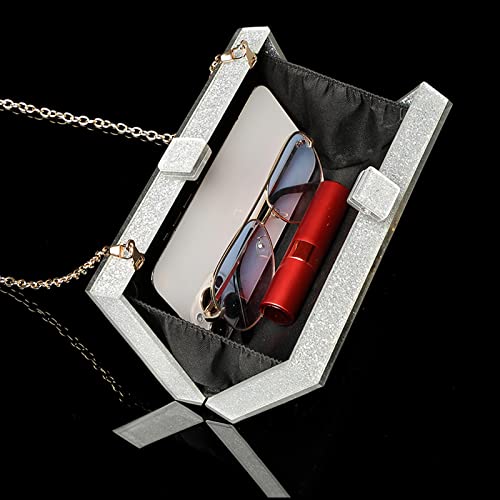 Clutch Purses for Women-Evil Eye Acrylic Clutch Glitter Purse Evening Bag Chain Shoulder Crossbody Handbags