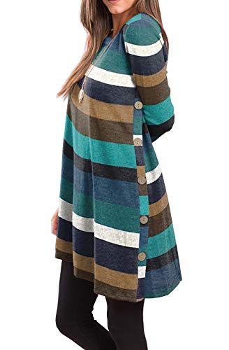 Fall Dresses for Women 2022 Long Sleeve Sweater Dress for Women 2022 Button Side Pullover Sweater Womens Winter Sweatshirt for Women Outfits dresses