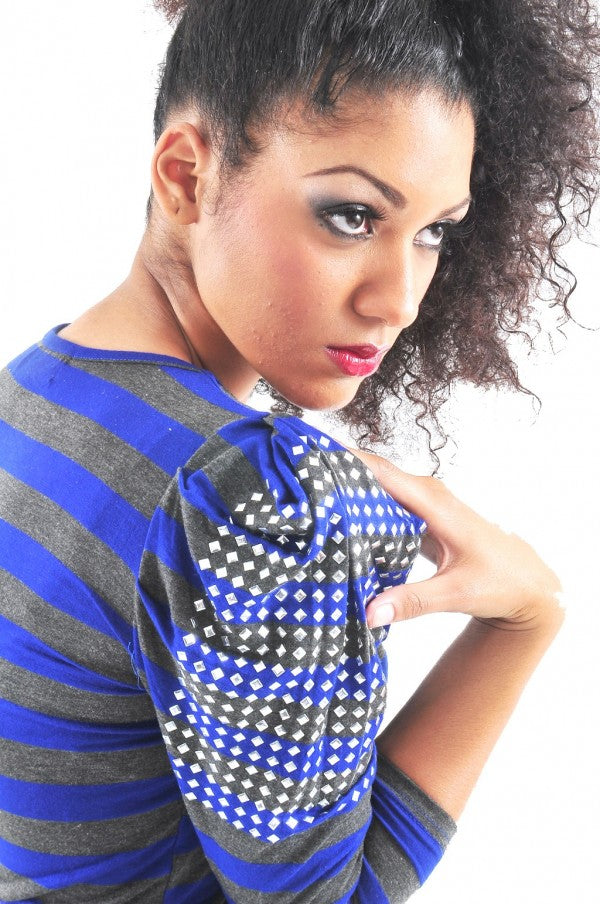 Stripe Embellished Top