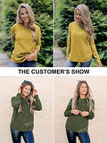 Women's Long Sleeve Oversized Crew Neck Solid Color Knit Pullover Sweater Tops Mocha