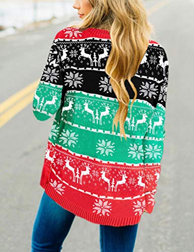 Women's Long Sleeve Oversized Crew Neck Solid Color Knit Pullover Sweater Tops Mocha