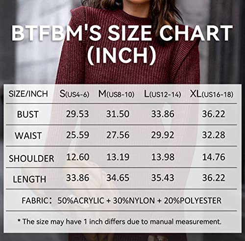Women Sweater Bodycon Short Dress Long Sleeve Crew Neck Slim Fit Solid Dressy Fall Winter Mini Ribbed Knit Dresses(Solid Dark Coffee, Large)
