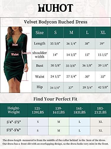 Cocktail Formal Fall Dresses for Women Wedding Guest Winter 2022 Short Homecoming Dresses Burgundy Elegant Velvet Mini Deep V Neck Long Sleeve Bodycon Ruched Dress