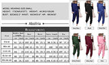 Women's Long Sleeve Loungewear Crewneck Pullover Tops Long Pants Sweatsuits Tracksuits with Pockets Army Green