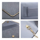 Ladies' Velvet Evening Clutch Handbag Formal Party Clutch For Women With Chain Strap (Rose)