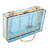 Women Acrylic Transparent Gold star Evening Bags Purses Clutch Vintage Banquet Handbag (Pink) Medium