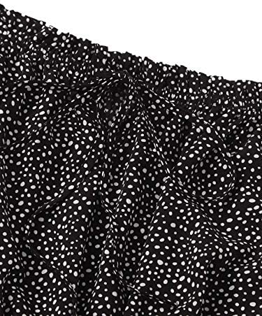 Women's Sexy Polk Dots Print Crop Top Off Shoulder Long Sleeve Blouse Tops