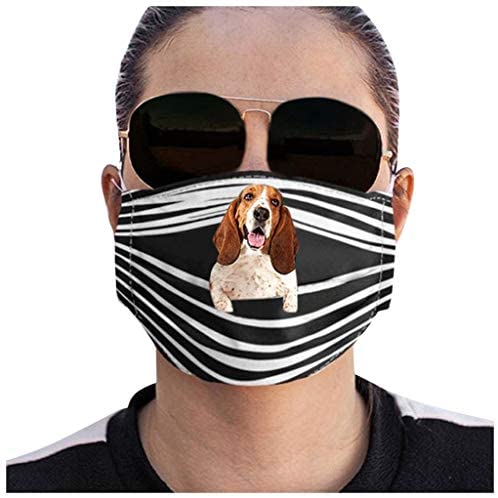 Facemask Funny Dogs Prints Breathable Washable Facemasks Filter for Women Men