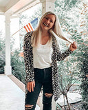 Women's Leopard Print Open Front Cardigan Shirt with Pockets Long Sleeve Lightweight Coat(Leopard01,M)
