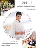 Women's Faux Fur Shawls Cape and Wraps Bridal Cloak Coat Fur Cover Up for Bride and Bridesmaids . (Beige)