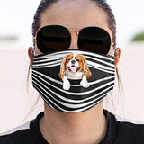 Facemask Funny Dogs Prints Breathable Washable Facemasks Filter for Women Men
