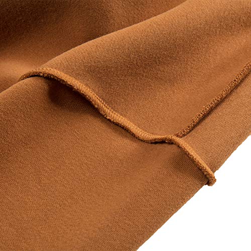 Women Pullover Cropped Hoodies Long Sleeves Sweatshirts Casual Crop Tops for Fall Winter ( Apricot)