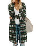 Women's Leopard Print Open Front Cardigan Shirt with Pockets Long Sleeve Lightweight Coat(Leopard01,M)