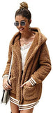 Women's Fauxs Fur Hooded Teddy Coat Long Sleeve Jacket Outwear