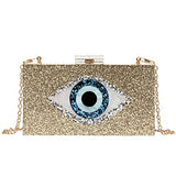 Clutch Purses for Women-Evil Eye Acrylic Clutch Glitter Purse Evening Bag Chain Shoulder Crossbody Handbags