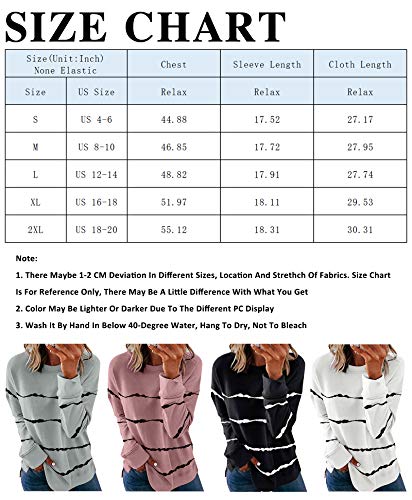 BTFBM Women Sweatshirts Tie Dye Print Striped Color Block Long Sleeve Comfy Loose Soft Casual T Shirts Pullover (S-2XL) (Aztec Print Grey, Small)