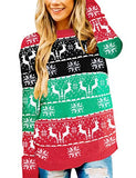 Women's Long Sleeve Oversized Crew Neck Solid Color Knit Pullover Sweater Tops Mocha