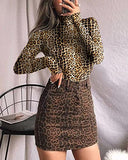 Women's Mock Turtle Neck Long Sleeve Tops Bodysuit Jumpsuit (A Long Sleeve Black)