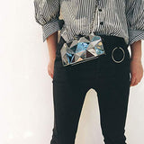 Women Lattice Pattern Metal Handbag Chain Geometric Evening Clutch Purse, Gold