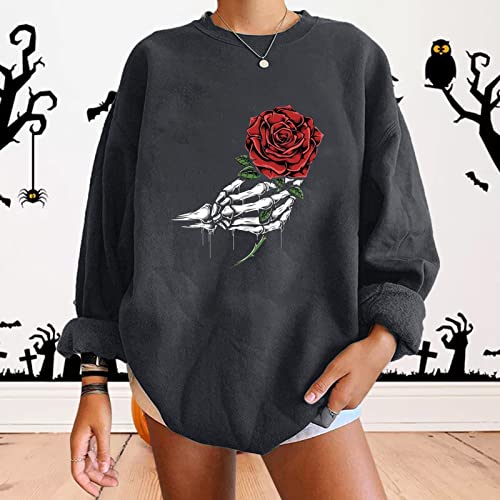 Womens Hoodless Loose Full Zip Sweatshirt Round Neck Casual Pullover Tops Fit Long Sleeve Womens Sweatshirts