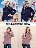 Women's Long Sleeve Oversized Crew Neck Solid Color Knit Pullover Sweater Tops Mocha