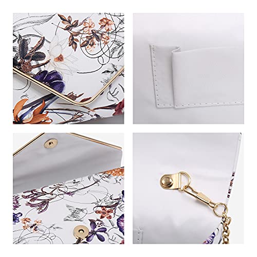 Ladies' Velvet Evening Clutch Handbag Formal Party Clutch For Women With Chain Strap (Rose)