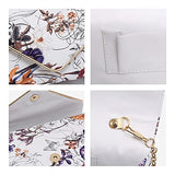 Ladies' Velvet Evening Clutch Handbag Formal Party Clutch For Women With Chain Strap (Rose)