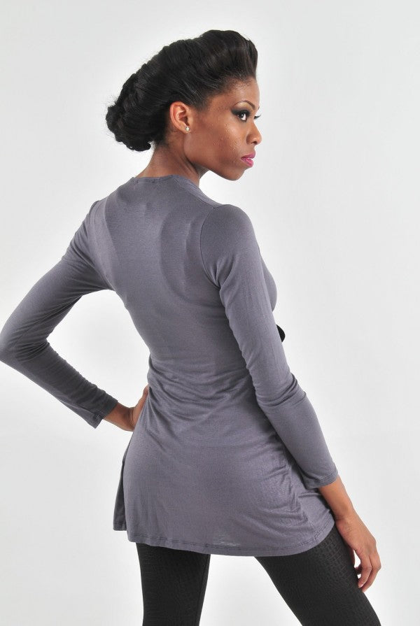 Open Front Belted Cardigan