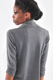 Cascading Ruffle Open Front Blazer