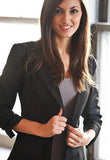 Black Ruched Sleeve Blazer