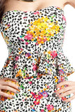 Leopard Floral Peplum