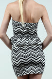 Zig Zag Peplum Mini