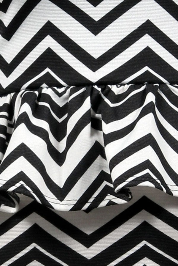 Zig Zag Peplum Mini
