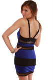 Mesh Colorblock Mini Dress