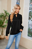 Cutout Mock Neck Long Sleeve Top